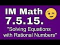 Solving Linear Equations and Expressions