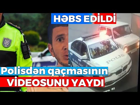 Polisdən qaçmasının VİDEOSUNU YAYDI: həbs edildı