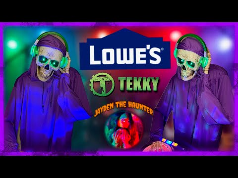 UNBOXING & SET UP Lowe’s Haunted Living Bluetooth Reaper Band Skeleton DJ Life Size Animatronic Prop