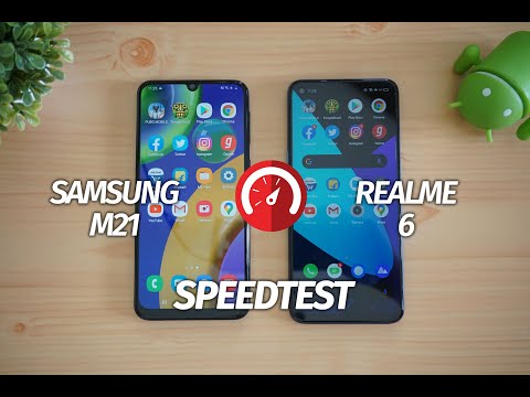 (ENGLISH) Samsung Galaxy M21 vs Realme 6 Speedtest (Exynos 9611 vs Helio G90T)