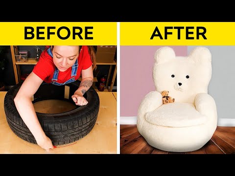 Turn OLD TIRES into Your New Cozy Chair!