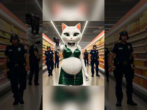 Pregnant cat tries to kill her husband #cat #catlover #catshorts #kitten #smartcat #cutecat #cute