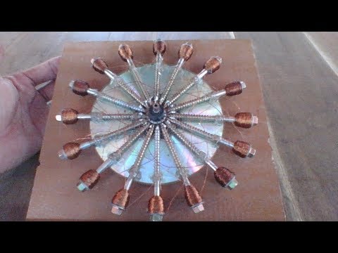 how to make a powerful DC motor using screw and CD panel - YouTube(10分29秒)