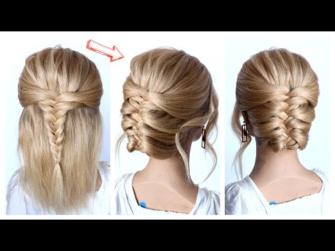 From braid to a beautiful updo  #hairstyles