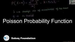 Poisson Probability Function