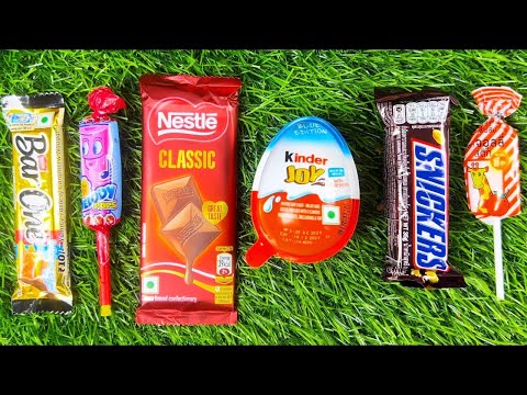 Satisfying video Asmr lollipops candy and chocolate gummy candy unboxing video Asmr