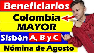 Colombia Mayor Nómina de Agosto, listado de nuevos Beneficiarios Ciclo 8 y operador de pago