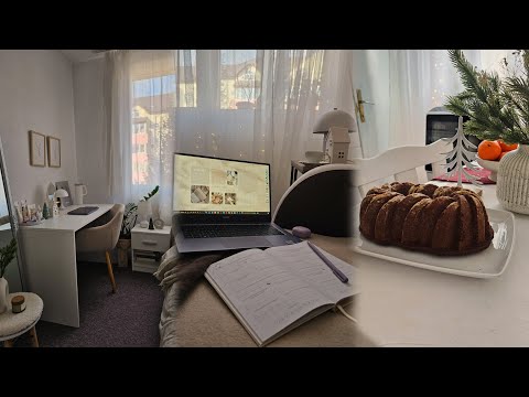 A cozy day at home 🏡 | cleaning home , banana bread, slow living