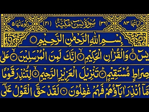 Surah Yaseen Surah Rahman | Best Qur'an Recitation | Yaseen Surah Tilawat | Yaseen Sharif full