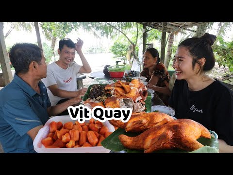 Lượm Trứng Bán, Q MUA VỊT QUAY VỀ CẢ NHÀ ĂN RẤT VUI, Đây Là Lần Đầu Mẹ Muốn Đi Chơi Xa 