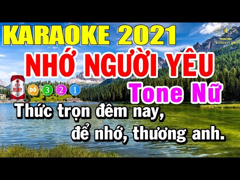 Nhớ Người Yêu Karaoke Tone Nữ Nhạc Sống | Trọng Hiếu