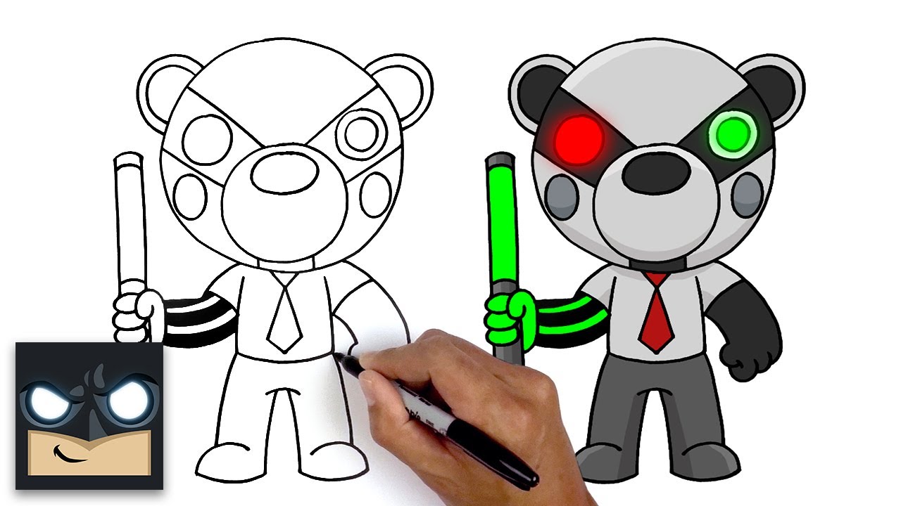 How To Draw Badgy - Roblox Piggy