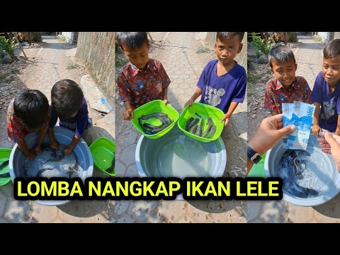 Lomba nangkap ikan lele lucu