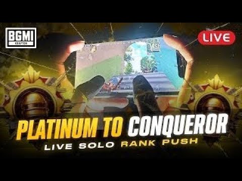 Platinum to Conqueror Live Solo Rank Push #shorts #liveshorts #liveshortsgaming #gaming #bgmi #pubgm