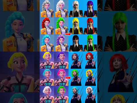 HUNTR/X & Wednesday singing "Te teh té adu aduh"
