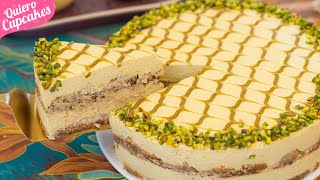 TARTA TIRAMISÚ DE PISTACHO EXTRA FÁCIL | Sin horno y lista en minutos 🍰💚 | QUIERO CUPCAKES