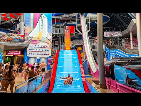 Waterslides at Galaxy Erding in Germany