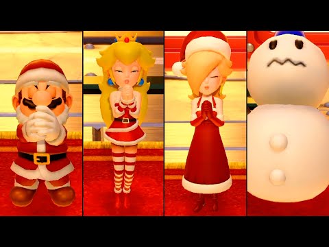 【スーパー マリオパーティ ジャンボリー】クッパ王の城 ピーチ姫 VS マリオ VS ロゼッタ VS 雪だるま (4人実況)