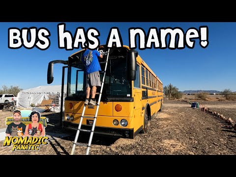 Naming & Painting the Bus ~ Christmas Decor in Desert