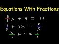 Solving Equations with Fractions