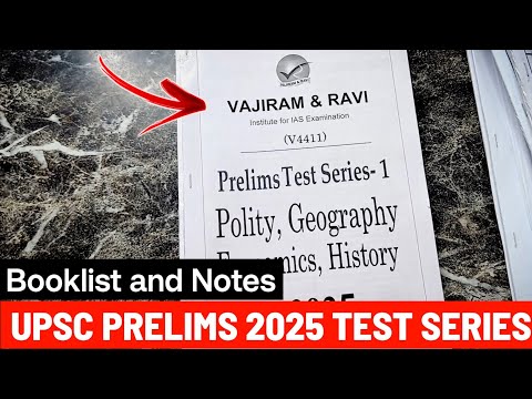 UPSC Prelims 2025 Test series X Vajiram and Ravi test series review |