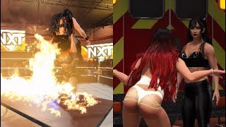 WWE 2K24 NXT FALLON HENLEY ATTACKS SARAYA AND PUT HER THROUGH FLAMING TABLE + TATUM'S SEGMENT