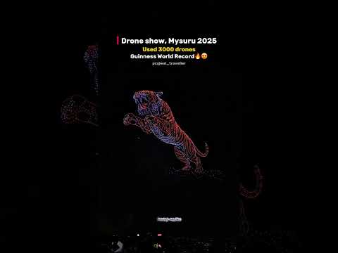 Mysuru Dasara drone show 2025 #mysuru #dasara #mysurudasara2025 #trendingnow #viralvideo #mysore