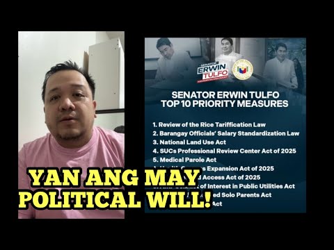 Mga unang panukalang batas ni Sen ERWIN TULFO tatamaan mga Villar?