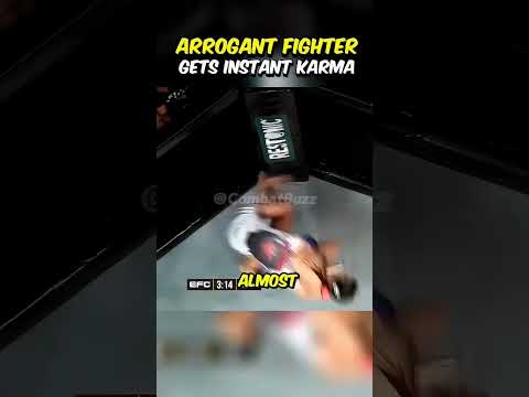 Arrogant Fighter get instan karma! #mma #ufc #boxing #shorts