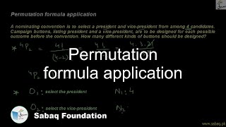 Permutation formula application