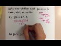 Analyzing Odd and Even Functions