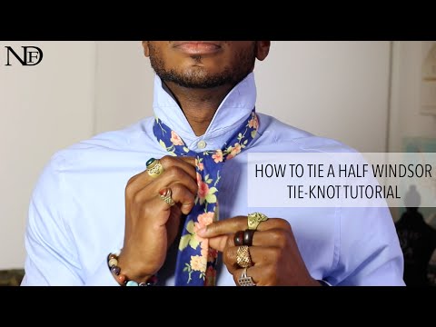 How to tie a "Half Windsor" tie-knot tutorial