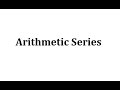 Arithmetic Series Concepts and Problems