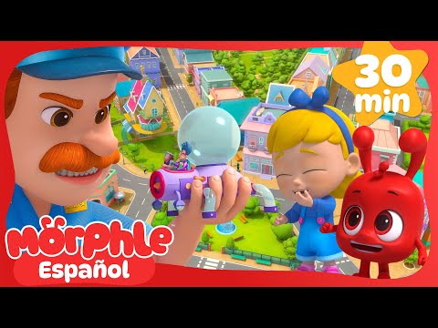 Mi gran autobús rojo y la ciudad que se encoge | Morphle🎈Dibujos animados en Español