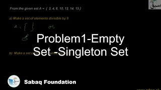 Problem on Empty Set & Singleton Set