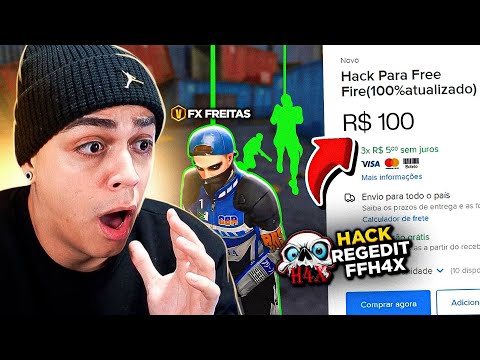 FREITAS COMPROU HACK de 100R$ PRA VER COMO FUNCIONA AO VIVO!? - free fire
