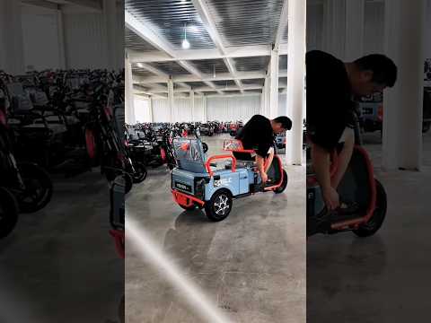 electric tricycle three-wheeled small bucket used for both  and cargo#bike#rider  #stunt #bullet
