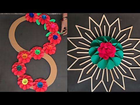 Amazing Home Decoration Idea At Home | Best ice cream sticks reuse wall decor | DIY Paper wall dceor