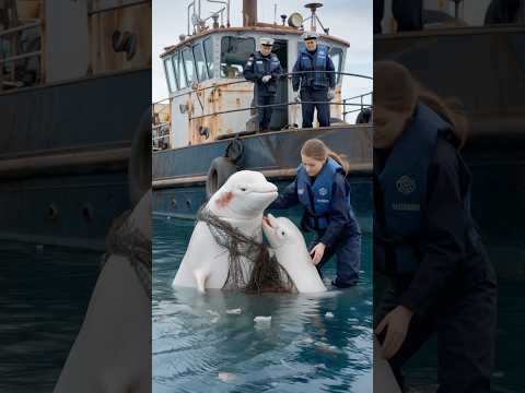 Baby dolphin's heartfelt plea to sailor to save his injured mother. #animals