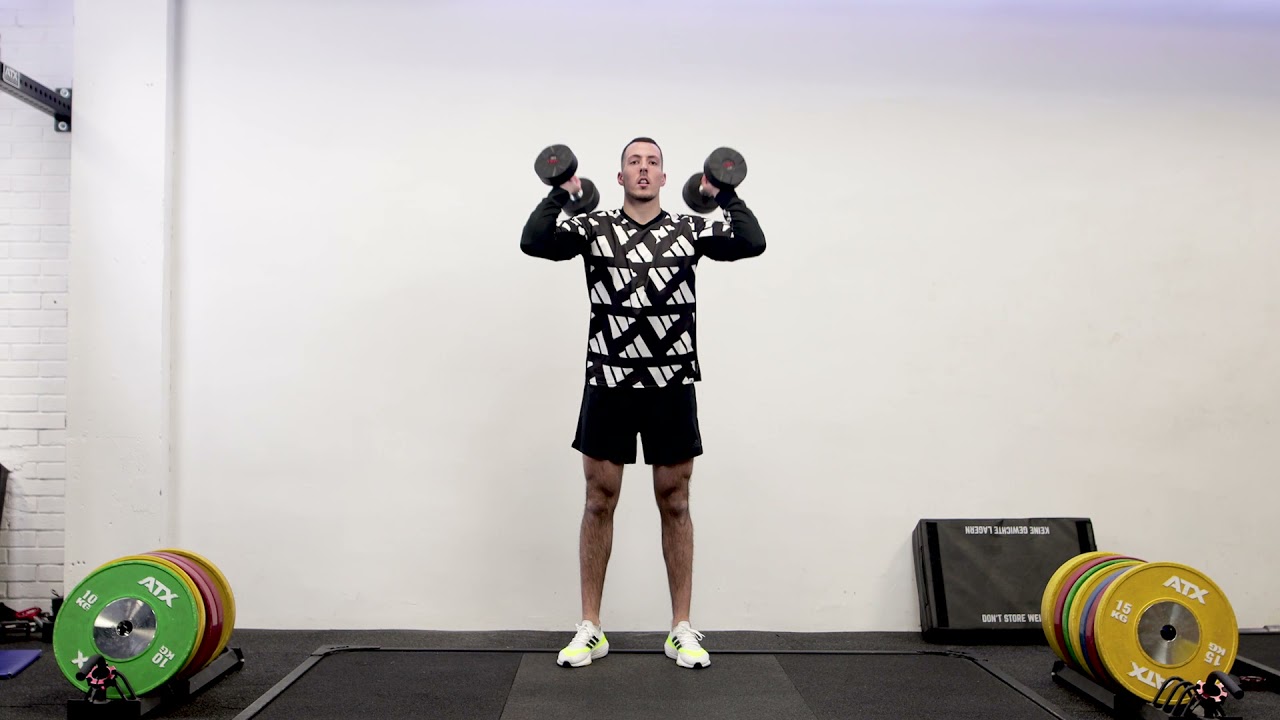 Kurzhantel-Push Jerk