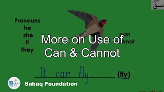 More on Use of Can & Cannot