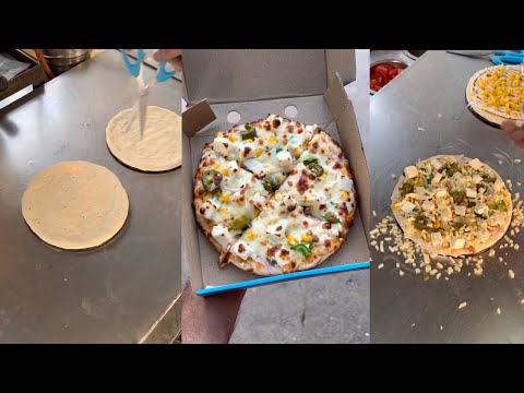 😱Making of Dominos Style Pizza Base in Street🔥|AgraStreetFood #youtubevideo #streetfood #pizza