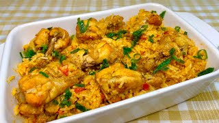 Arroz com Frango na panela de pressão - receita SIMPLES de galinhada com arroz - almoço FÁCIL