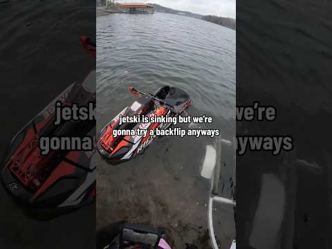 Sinking jetski fail #jetski #fail #fails #epicfail #sinking #2stroke #moto #sendit #backflip #moto