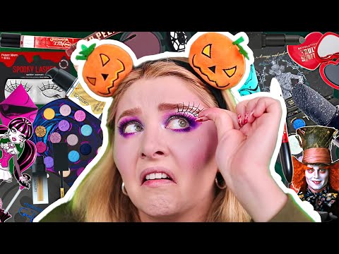 Blutiger Lipgloss?🩸 Spinnen Wimpern?!🕸️ Ich teste HALLOWEEN MAKE-UP Produkte! 👻