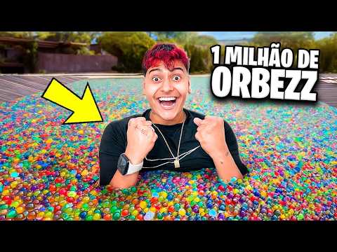 ENCHI MINHA BANHEIRA COM 1 MILHÃO DE ORBEEZ 😱