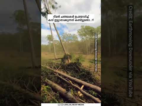 ചങ്ങലകൊണ്ട് കാട് ഇല്ലാതാക്കുന്ന വിദ്യ.!