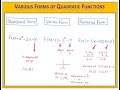 Exploring Quadratic Function Forms