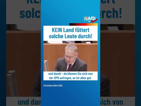 KEIN Land füttert solche Leute durch! #afd #ltnrw