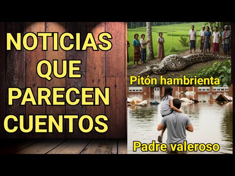NOTICIAS QUE PARECEN CUENTOS. La pitón hambrienta. Padre valeroso.